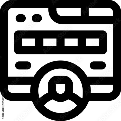 website line icon. Clean and minimalist vector icon for websites, mobile apps, presentations, and logos. Fully scalable and customizable for any project.