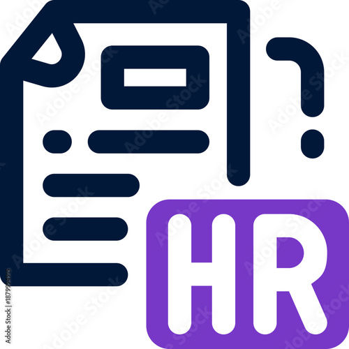 hr manager duotone icon. Sleek and modern vector icon for websites, mobile apps, marketing materials, and corporate design. Fully scalable and ready to use.
