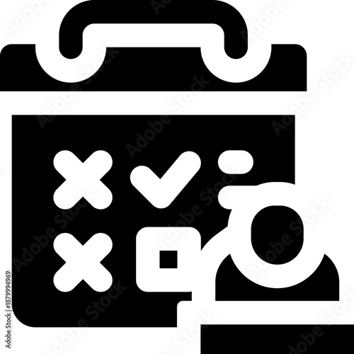 absenteeism glyph icon. Strong and solid vector icon for websites, mobile interfaces, presentations, and visual branding. High quality and easy to edit.