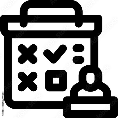 absenteeism line icon. Clean and minimalist vector icon for websites, mobile apps, presentations, and logos. Fully scalable and customizable for any project.