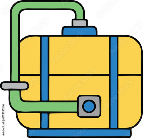 Smart Fertilizer Storage Tank Vector Illustration for Precision Agriculture, High Tech Plantation Management, and Agribusiness Automation Systems