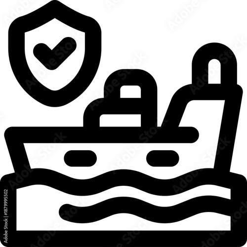 marine line icon. Clean and minimalist vector icon for websites, mobile apps, presentations, and logos. Fully scalable and customizable for any project.