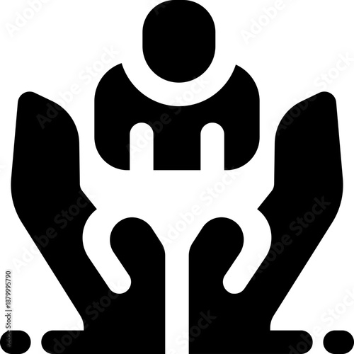 life insurance glyph icon. Strong and solid vector icon for websites, mobile interfaces, presentations, and visual branding. High quality and easy to edit.