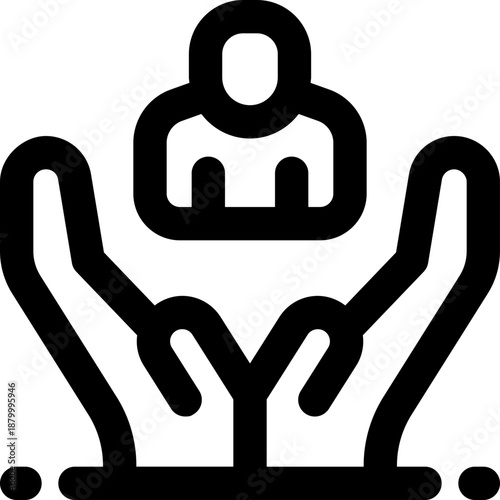 life insurance line icon. Clean and minimalist vector icon for websites, mobile apps, presentations, and logos. Fully scalable and customizable for any project.