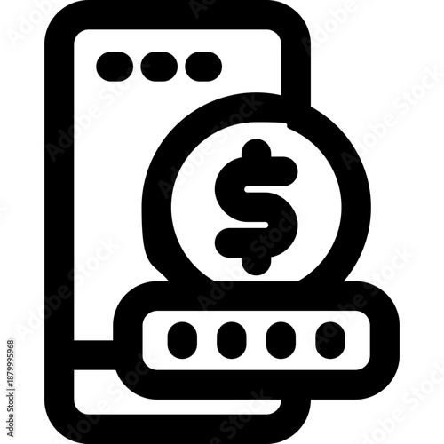 payment line icon. Clean and minimalist vector icon for websites, mobile apps, presentations, and logos. Fully scalable and customizable for any project.