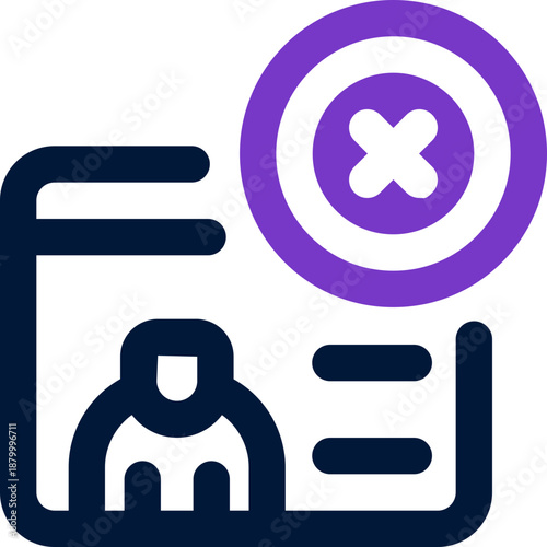 rejection duotone icon. Sleek and modern vector icon for websites, mobile apps, marketing materials, and corporate design. Fully scalable and ready to use.