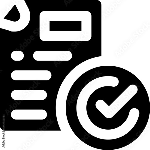 approval glyph icon. Strong and solid vector icon for websites, mobile interfaces, presentations, and visual branding. High quality and easy to edit.