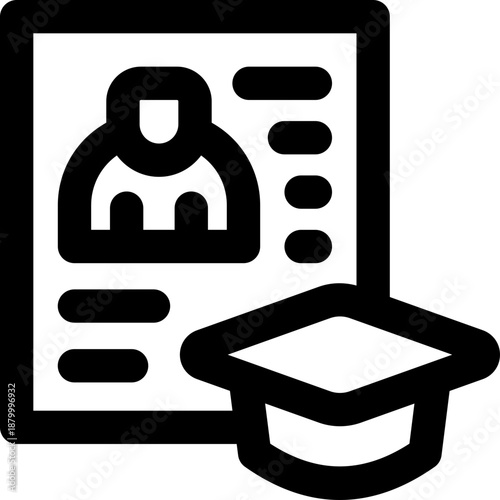 education record line icon. Clean and minimalist vector icon for websites, mobile apps, presentations, and logos. Fully scalable and customizable for any project.