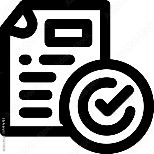 approval line icon. Clean and minimalist vector icon for websites, mobile apps, presentations, and logos. Fully scalable and customizable for any project.