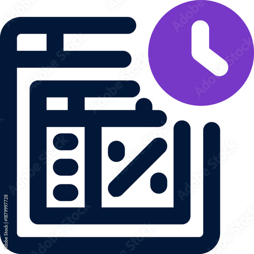 pending duotone icon. Sleek and modern vector icon for websites, mobile apps, marketing materials, and corporate design. Fully scalable and ready to use.