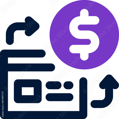 line of credit duotone icon. Sleek and modern vector icon for websites, mobile apps, marketing materials, and corporate design. Fully scalable and ready to use.