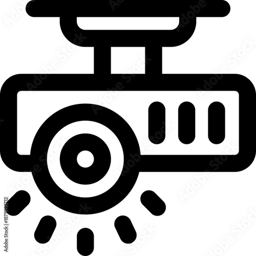 projector line icon. Clean and minimalist vector icon for websites, mobile apps, presentations, and logos. Fully scalable and customizable for any project.