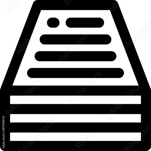 paper line icon. Clean and minimalist vector icon for websites, mobile apps, presentations, and logos. Fully scalable and customizable for any project.