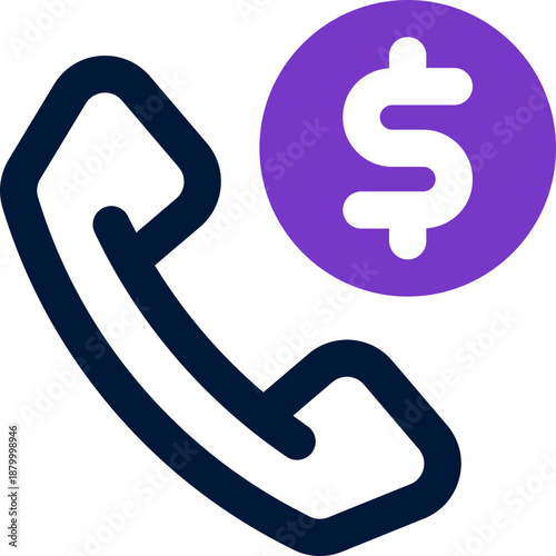 telephone duotone icon. Sleek and modern vector icon for websites, mobile apps, marketing materials, and corporate design. Fully scalable and ready to use.