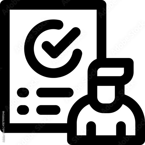 contract line icon. Clean and minimalist vector icon for websites, mobile apps, presentations, and logos. Fully scalable and customizable for any project.