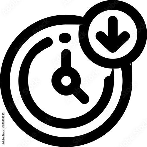 reduce cost line icon. Clean and minimalist vector icon for websites, mobile apps, presentations, and logos. Fully scalable and customizable for any project.