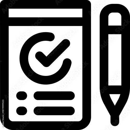 assignment line icon. Clean and minimalist vector icon for websites, mobile apps, presentations, and logos. Fully scalable and customizable for any project.