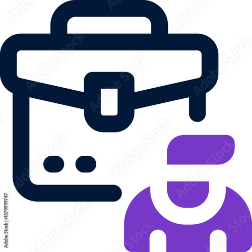 employee duotone icon. Sleek and modern vector icon for websites, mobile apps, marketing materials, and corporate design. Fully scalable and ready to use.