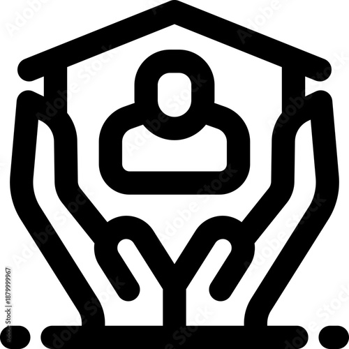 welfare line icon. Clean and minimalist vector icon for websites, mobile apps, presentations, and logos. Fully scalable and customizable for any project.