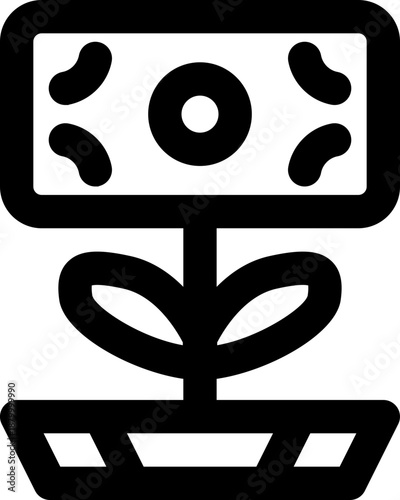 investment line icon. Clean and minimalist vector icon for websites, mobile apps, presentations, and logos. Fully scalable and customizable for any project.