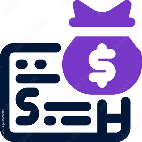 subsidy duotone icon. Sleek and modern vector icon for websites, mobile apps, marketing materials, and corporate design. Fully scalable and ready to use.