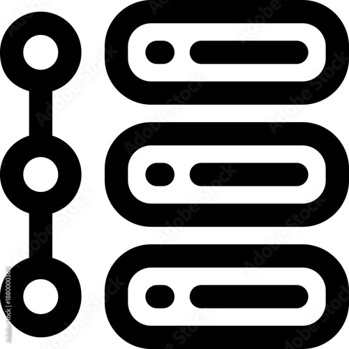 timeline line icon. Clean and minimalist vector icon for websites, mobile apps, presentations, and logos. Fully scalable and customizable for any project.