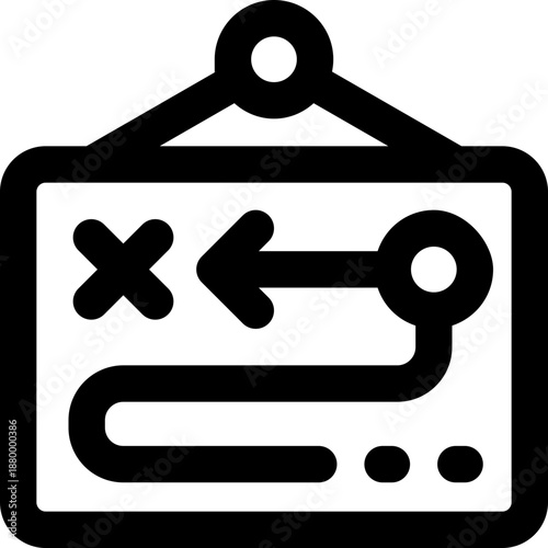 board line icon. Clean and minimalist vector icon for websites, mobile apps, presentations, and logos. Fully scalable and customizable for any project.