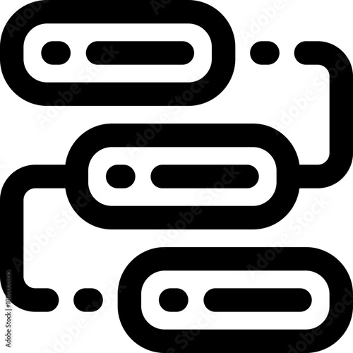 workflow line icon. Clean and minimalist vector icon for websites, mobile apps, presentations, and logos. Fully scalable and customizable for any project.