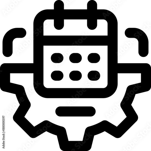 schedule line icon. Clean and minimalist vector icon for websites, mobile apps, presentations, and logos. Fully scalable and customizable for any project.