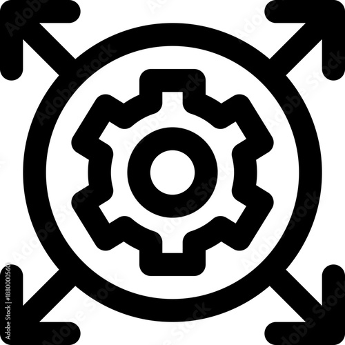 capability line icon. Clean and minimalist vector icon for websites, mobile apps, presentations, and logos. Fully scalable and customizable for any project.