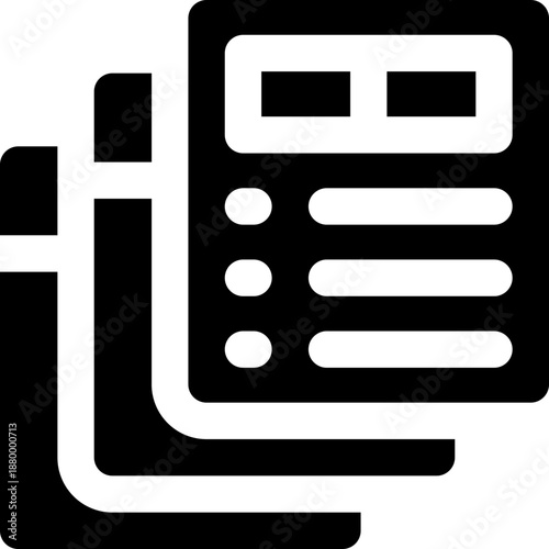 file glyph icon. Strong and solid vector icon for websites, mobile interfaces, presentations, and visual branding. High quality and easy to edit.