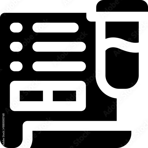 experiment glyph icon. Strong and solid vector icon for websites, mobile interfaces, presentations, and visual branding. High quality and easy to edit.