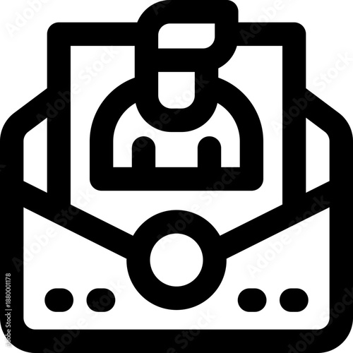 email line icon. Clean and minimalist vector icon for websites, mobile apps, presentations, and logos. Fully scalable and customizable for any project.