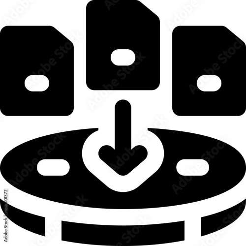 data collection glyph icon. Strong and solid vector icon for websites, mobile interfaces, presentations, and visual branding. High quality and easy to edit.