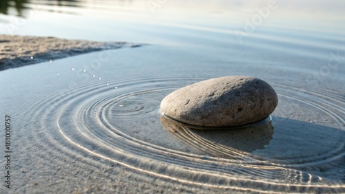 zen stones in water