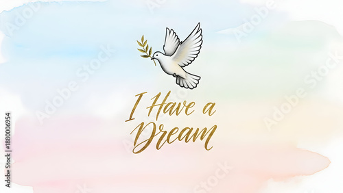 A calm and respectful MLK Day visual featuring gentle hues and graceful type, symbolizing hope, harmony, and the power of equality.