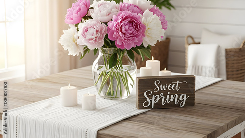 A clean and tranquil spring cleaning visual capturing freshness, balance, and an organized home aesthetic for modern US lifestyles.