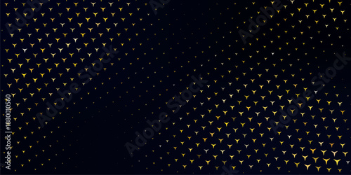 Gold glitter texture on a black background. Holiday background. Golden explosion of confetti. Golden grainy abstract texture on a black background. Design element