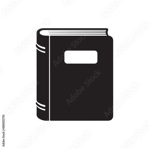 Classic book icon with spine label