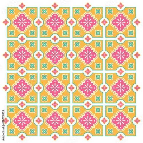 colorful chinese peranakan pattern background illustration EPS Vector Editable