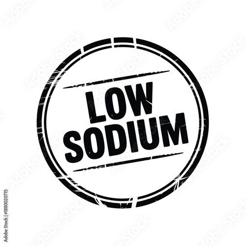 Low sodium stamp seal logo design element