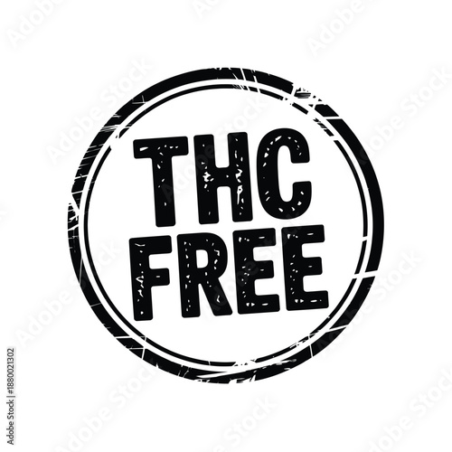 THC free stamp seal logo design element