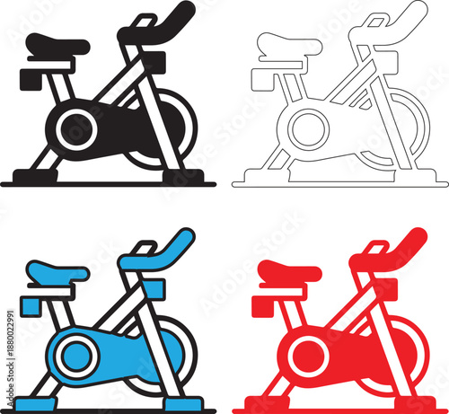 Elliptical machine silhouette icon