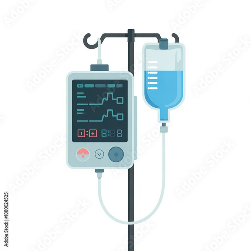 Smart IV Infusion Pump Medical Vector