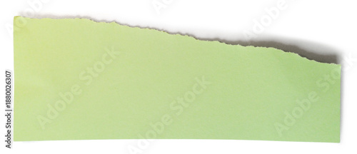 Torn paper of green on transparent backgorund