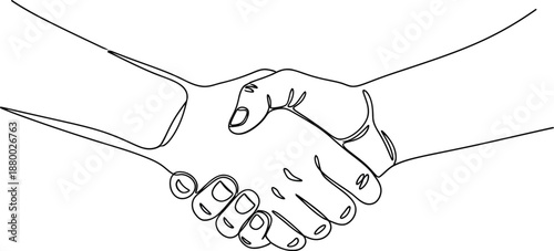 Handshake of agreement and partnership