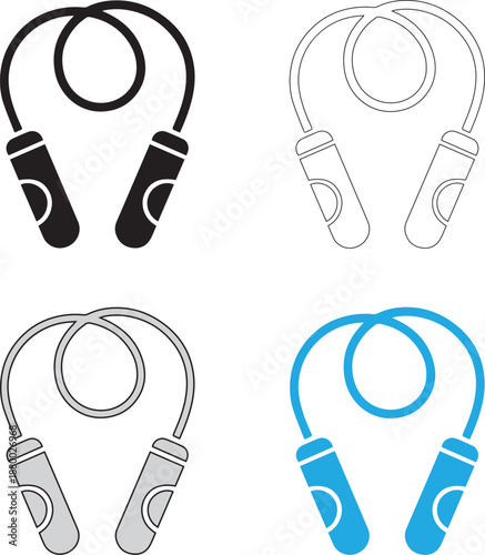 jump rope icon silhouette
