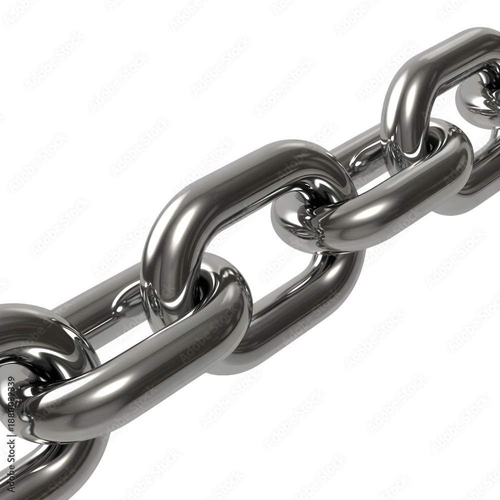 Obraz premium Close up of a metal chain on a black background