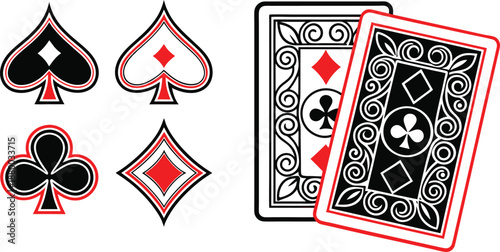 Classic Poker Symbols Graphic Art