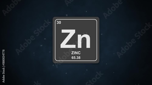 Corrosion defense represented by blue particle assembly on zinc tiles
